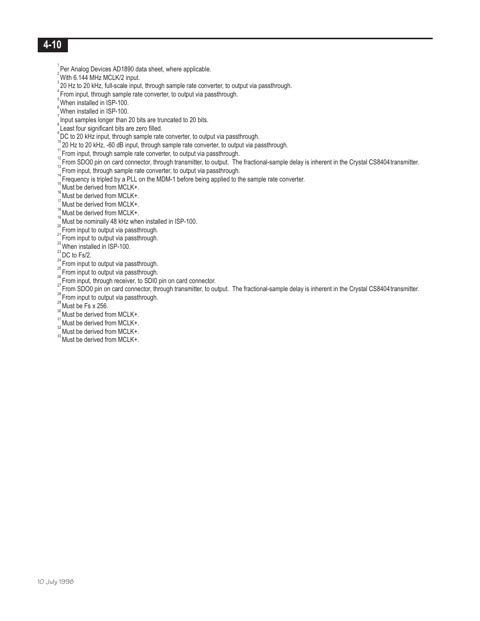 Physical, Power | Telex Integrated Signal Processor ISP-100 User Manual | Page 42 / 146