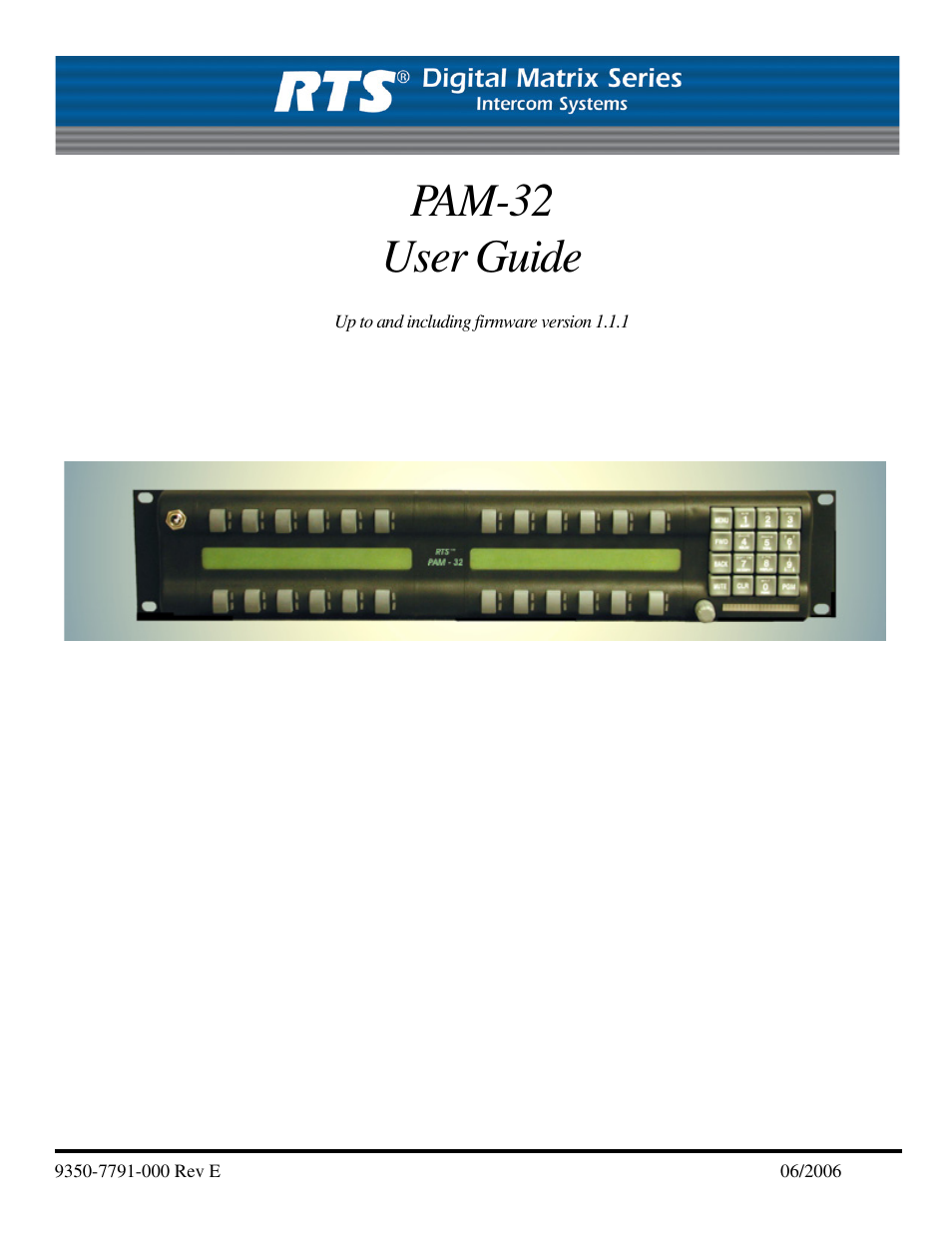 Telex PAM-32 User Manual | 26 pages