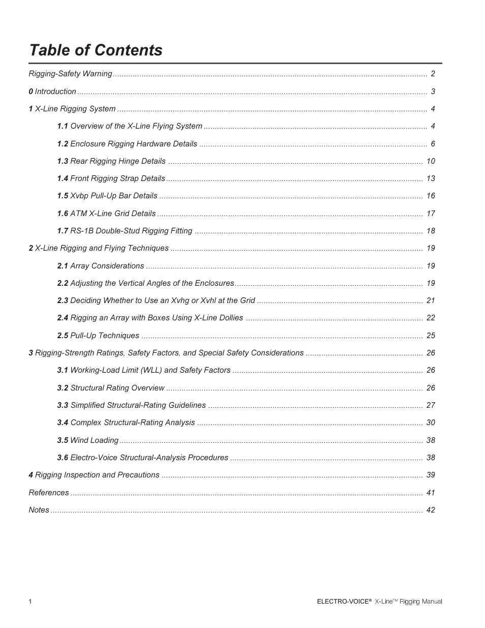 Telex ELECTRO-VOICE X-Line TM User Manual | Page 2 / 44