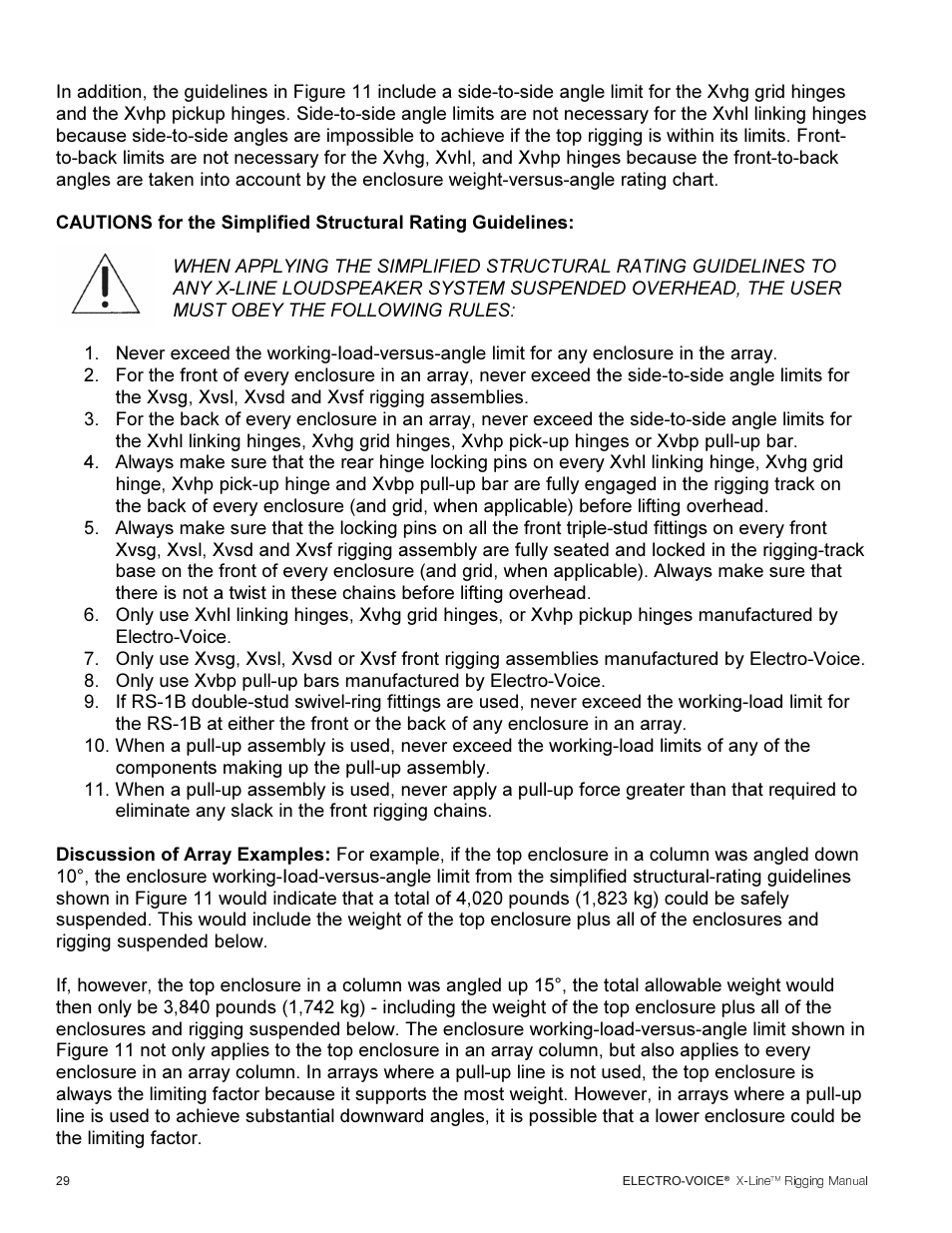 Telex ELECTRO-VOICE X-Line TM User Manual | Page 30 / 44