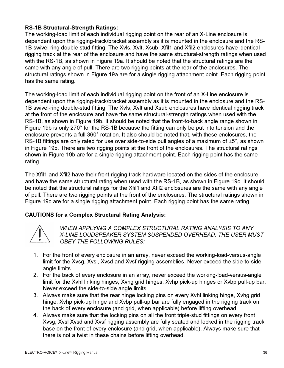 Telex ELECTRO-VOICE X-Line TM User Manual | Page 37 / 44