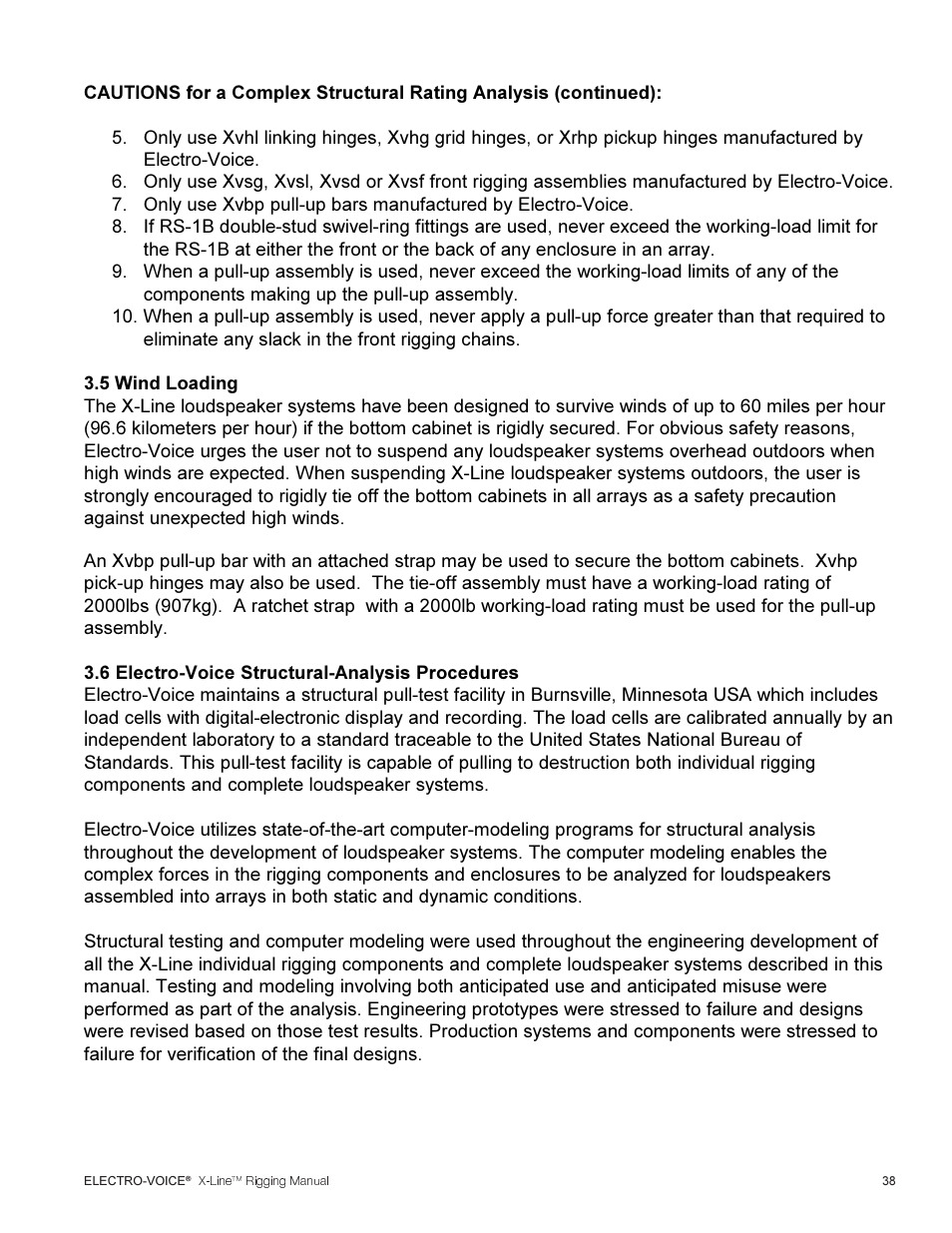 Telex ELECTRO-VOICE X-Line TM User Manual | Page 39 / 44