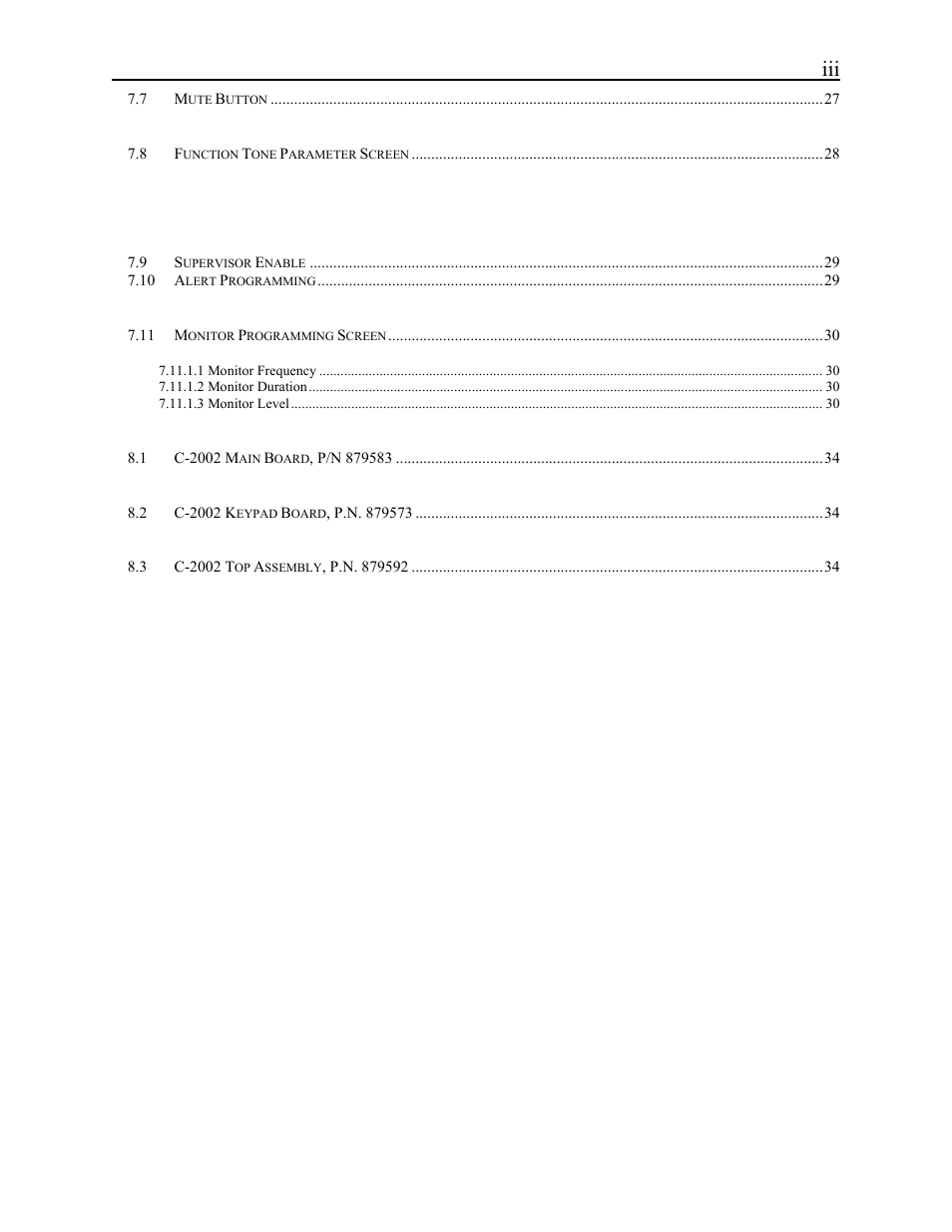 Remote control console iii | Telex C-2002 User Manual | Page 5 / 60