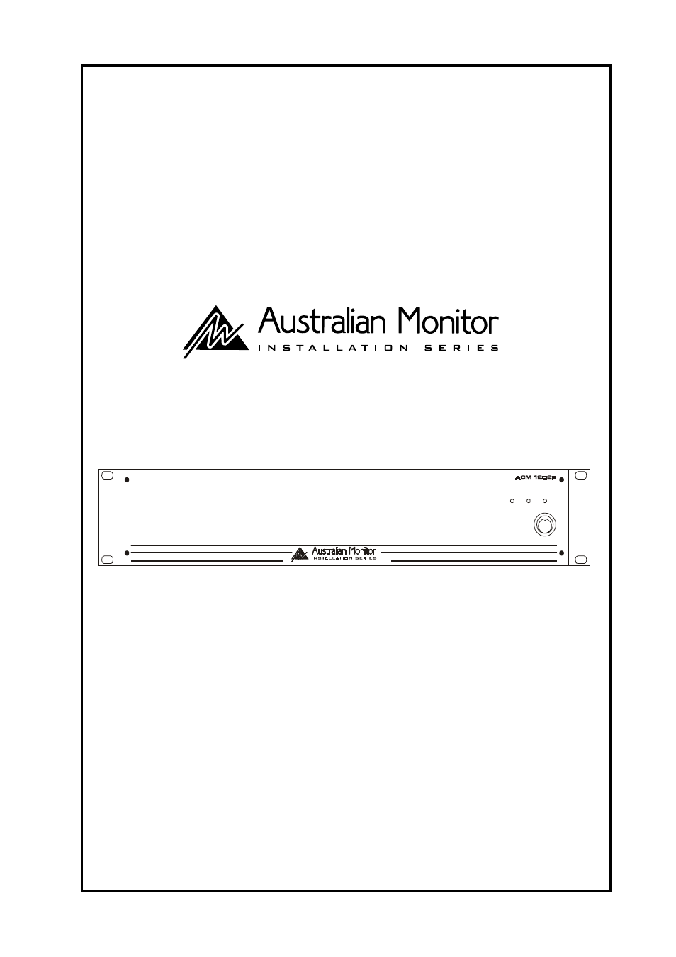 Australian Monitor ACM1202P User Manual | 6 pages
