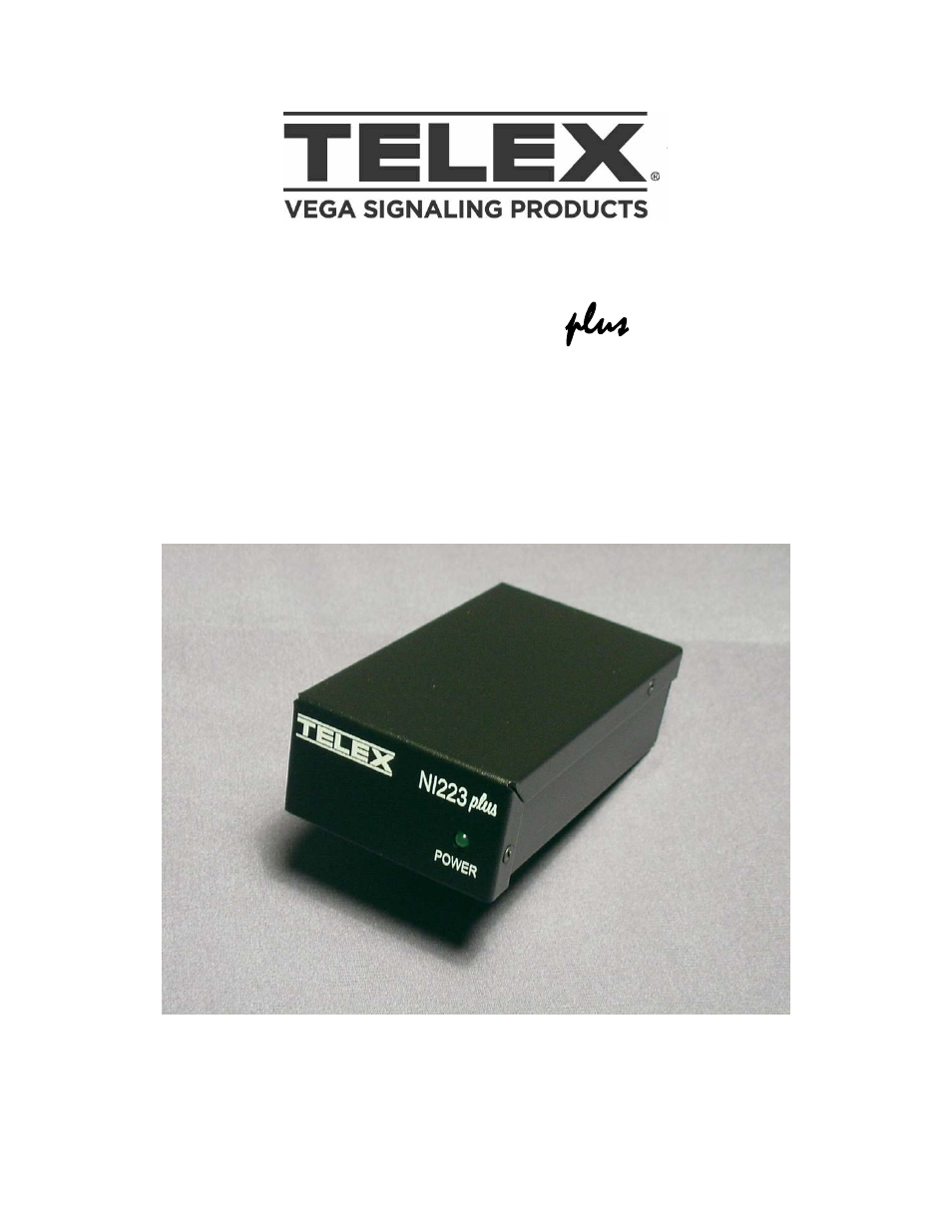 Telex IP-223 iDen Interface NI-223 Plus User Manual | 13 pages