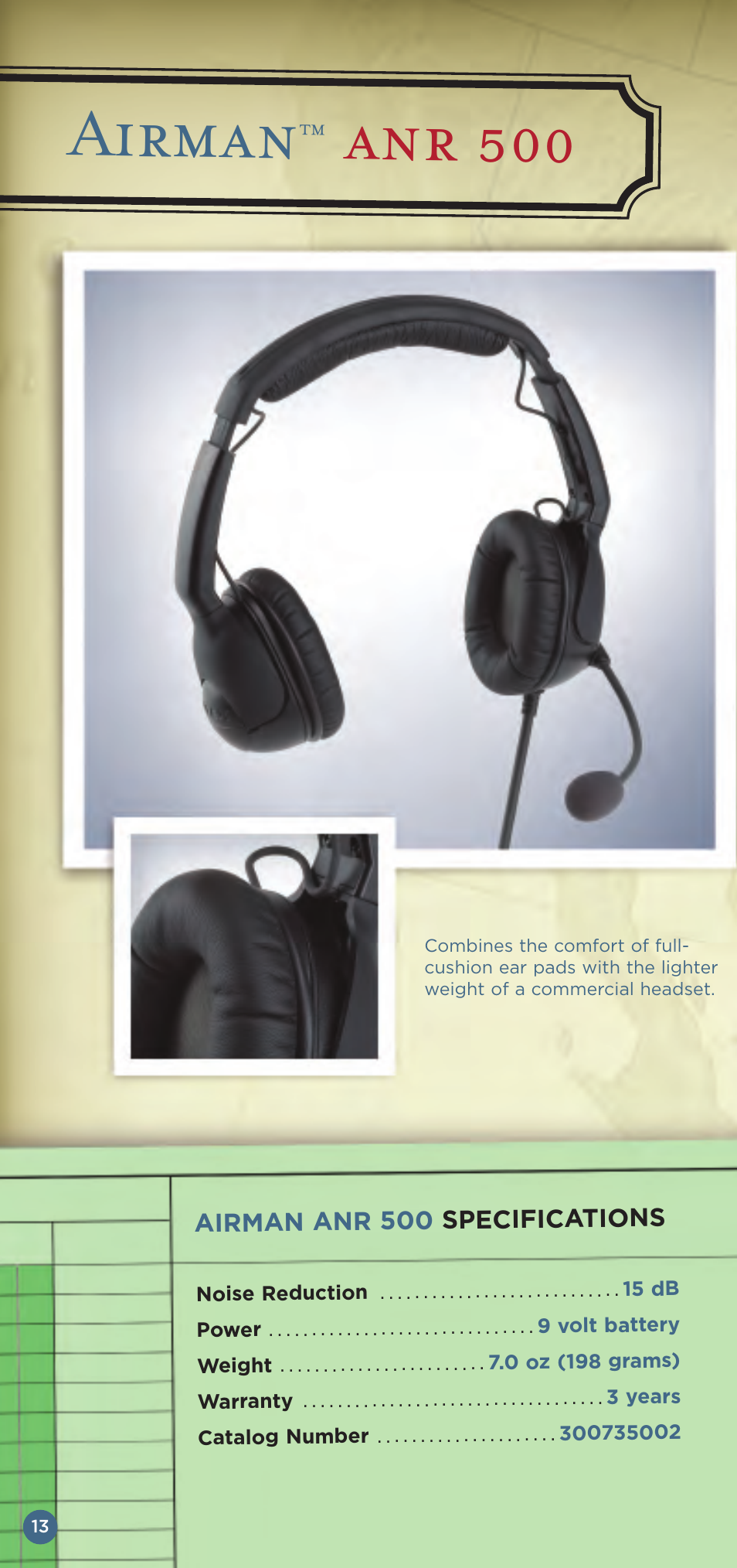 Airman, Anr 500 | Telex Aviation Headsets User Manual | Page 14 / 20