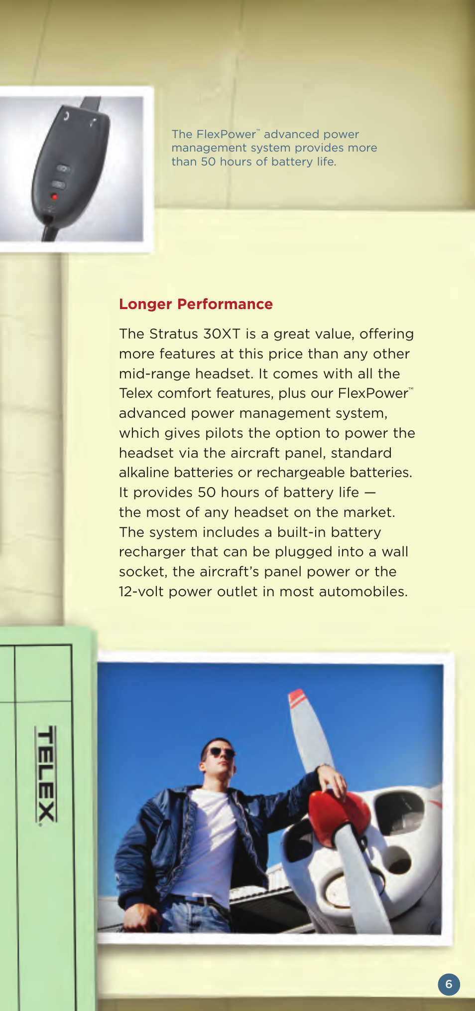 Longer performance | Telex Aviation Headsets User Manual | Page 7 / 20