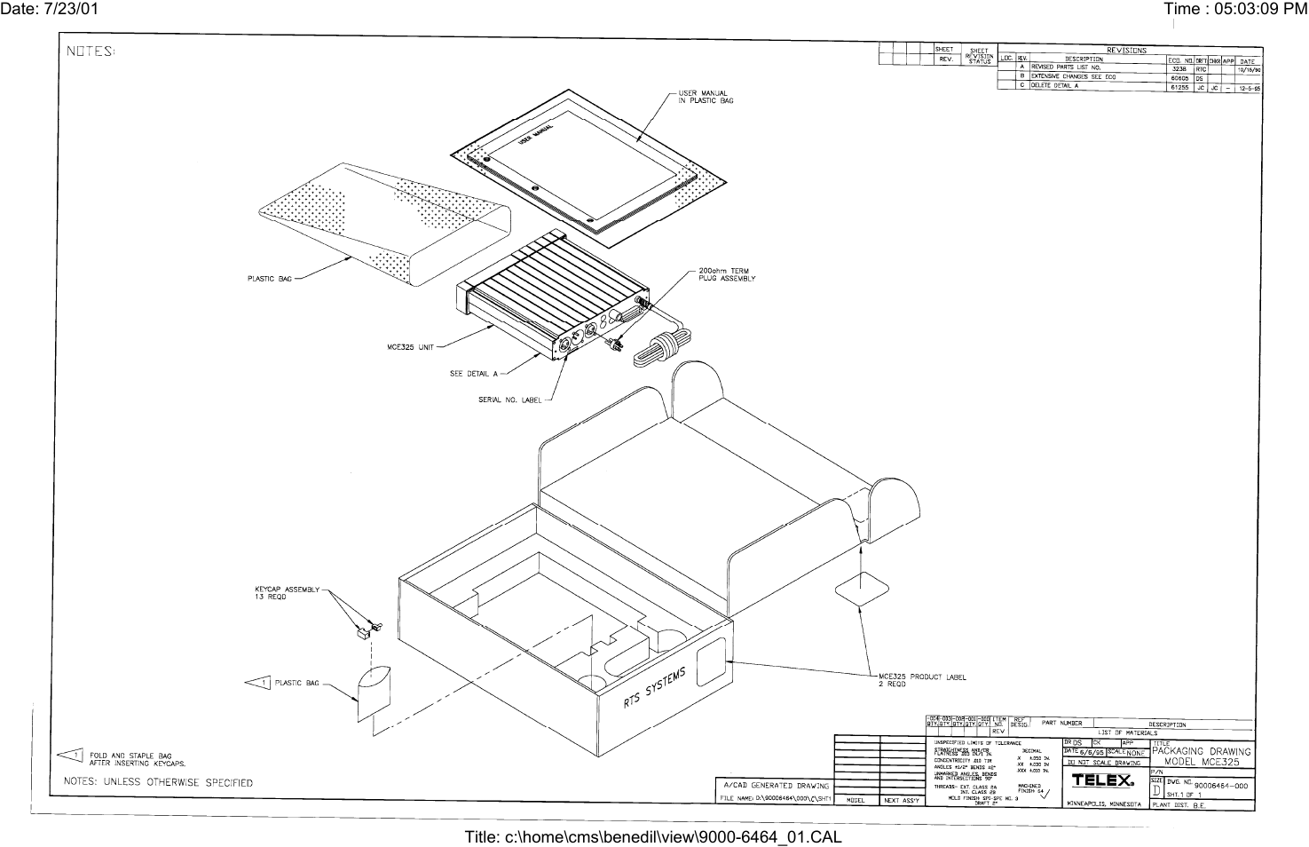 Telex MCE325 User Manual | Page 81 / 85