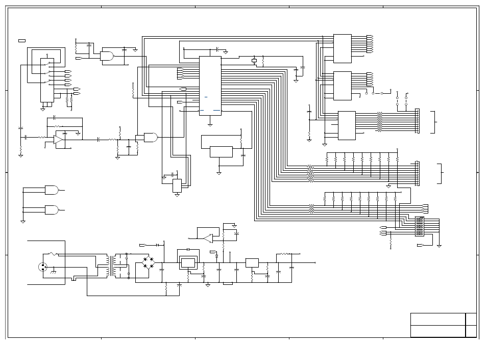 A3 mother board mce325, Title, Dwg. no | Telex MCE325 User Manual | Page 84 / 85