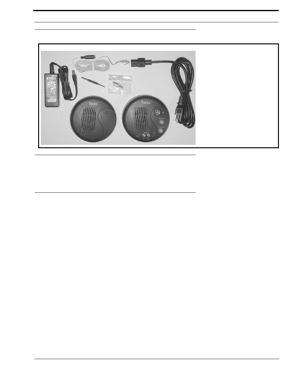 Unpacking and inspection, Recommended items, Icw-3 package | Telex AUDIOCOM ICW-3 User Manual | Page 3 / 10