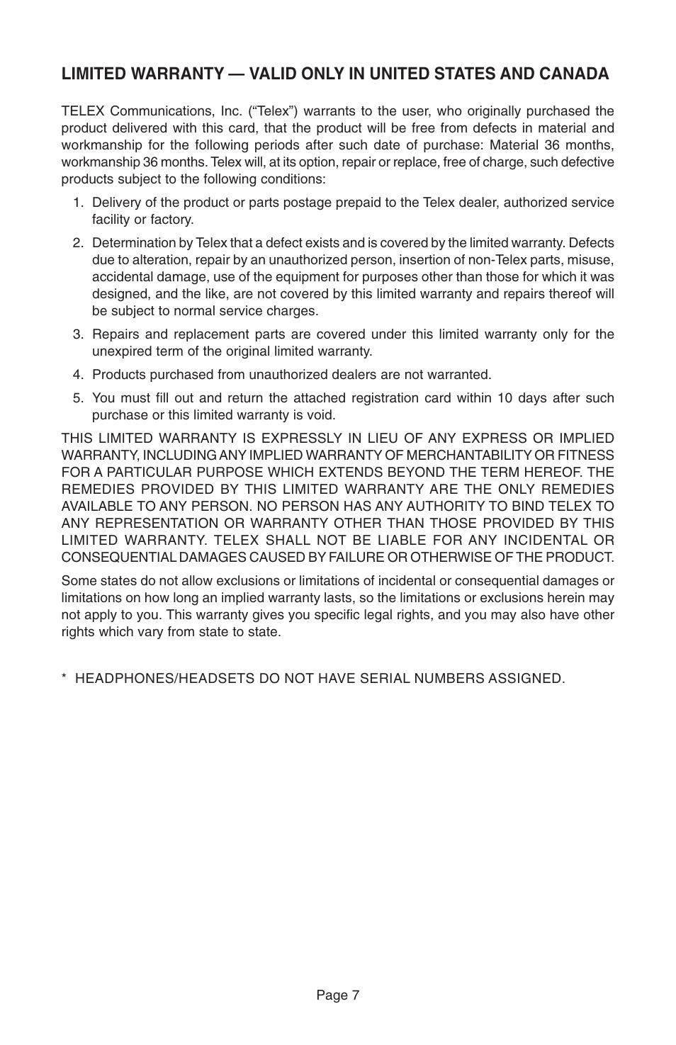 Telex ANRTM 150 User Manual | Page 9 / 12