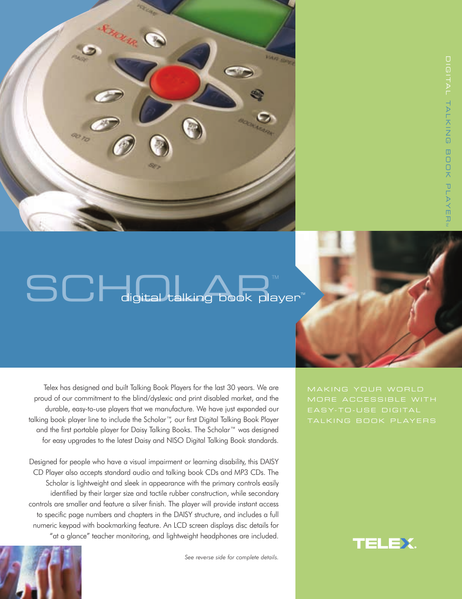 Telex Scholar User Manual | 2 pages