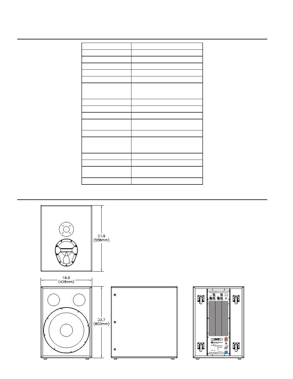 Specifications, Dimensions | Telex SbA760 User Manual | Page 14 / 16