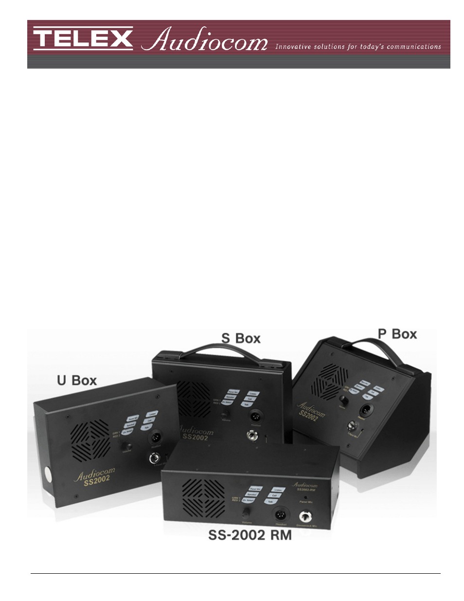 Telex SS-1002 User Manual | 26 pages