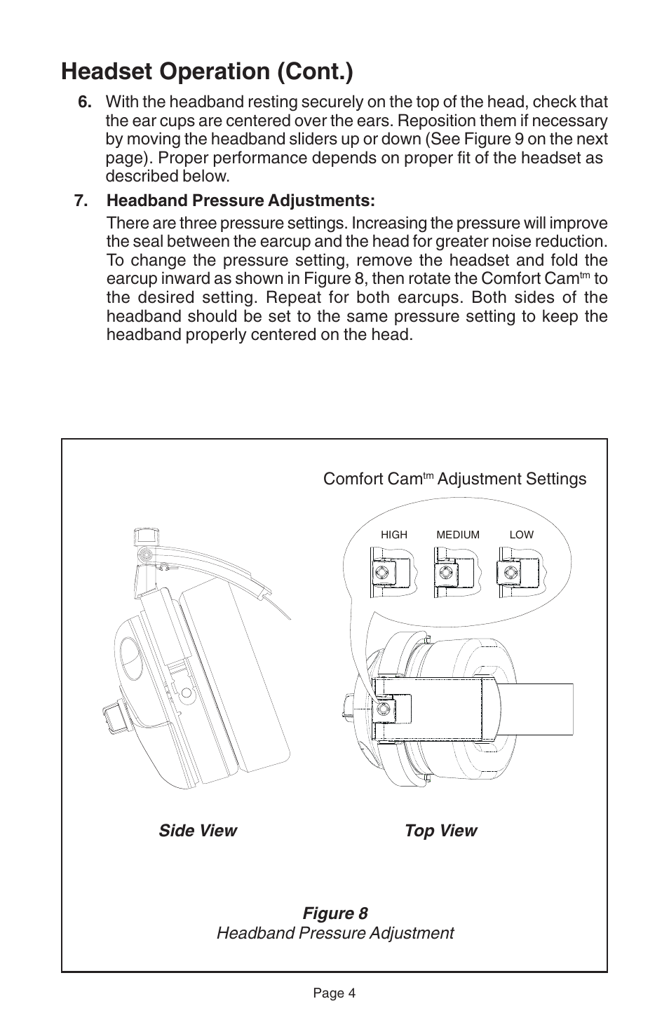 Headset operation (cont.) | Telex STRATUS 50-D User Manual | Page 6 / 16