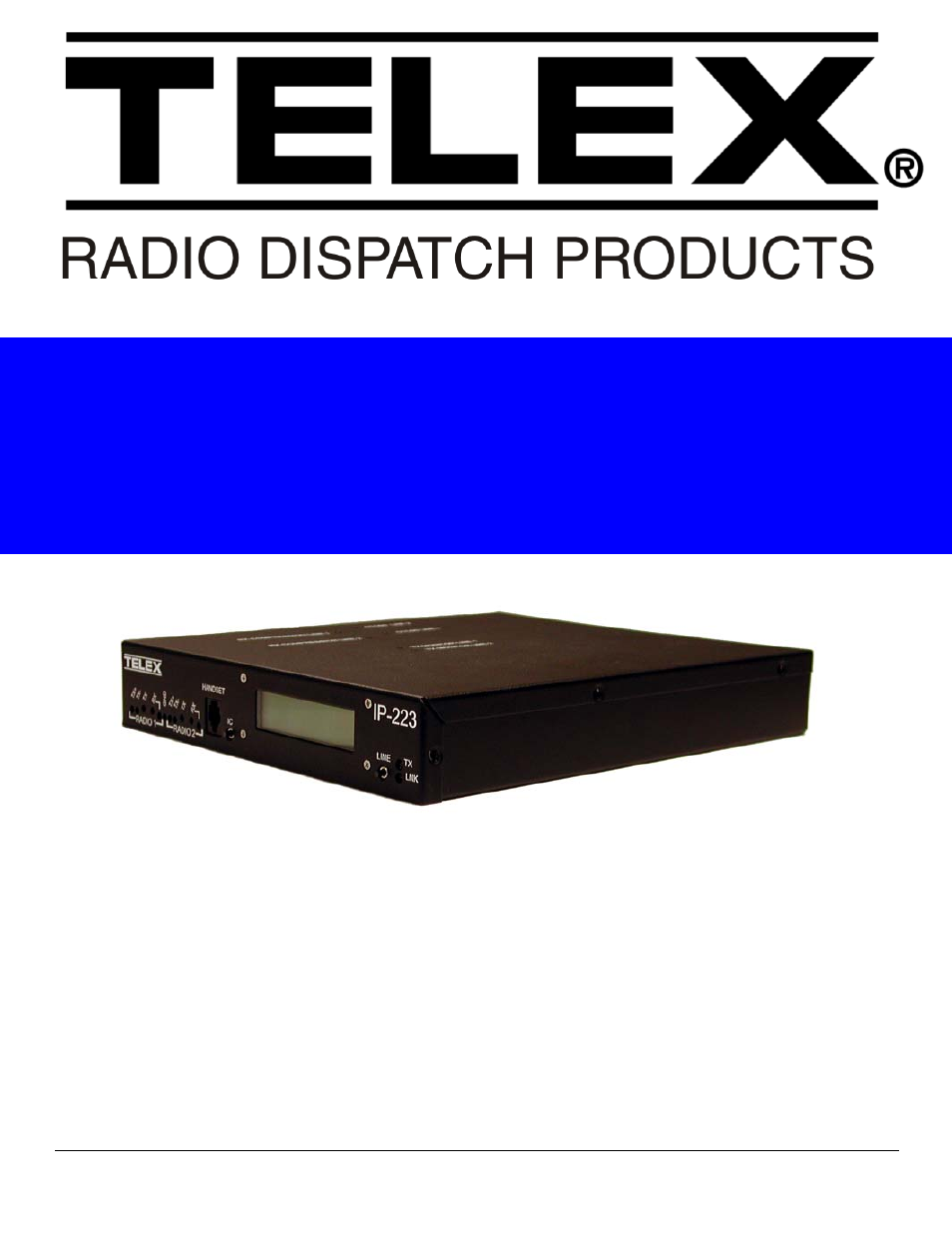 Telex IP-223 User Manual | 136 pages