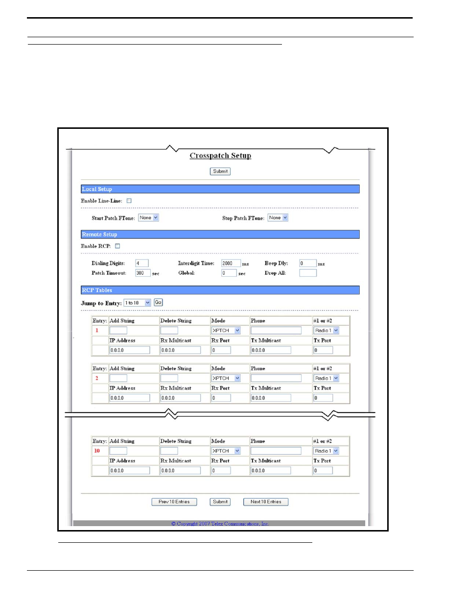 Crosspatch setup window, Figure 53. crosspatch setup | Telex IP-223 User Manual | Page 100 / 136