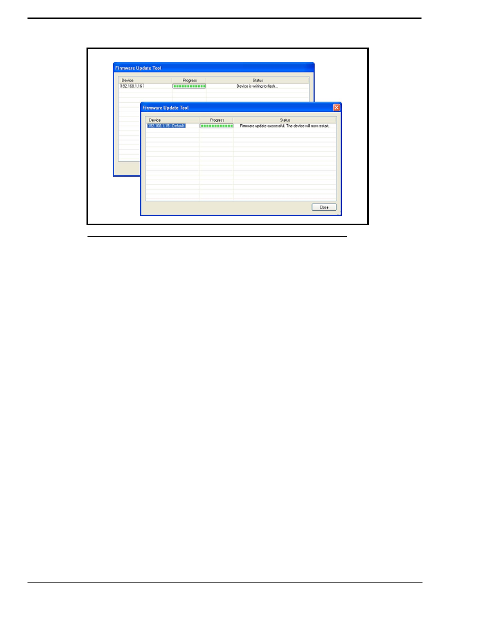 Figure 64. firmware update tool— success messages | Telex IP-223 User Manual | Page 120 / 136