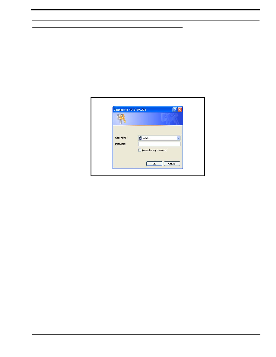 Accessing ip-223 web browser configuration windows, Accessing ip-223 web browser configuration, Figure 13. connect to [ip address] window | Telex IP-223 User Manual | Page 37 / 136