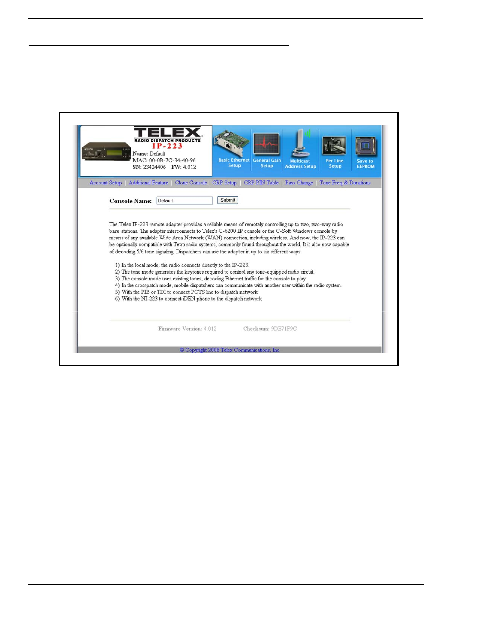 Welcome window, Figure 15. welcome window | Telex IP-223 User Manual | Page 40 / 136