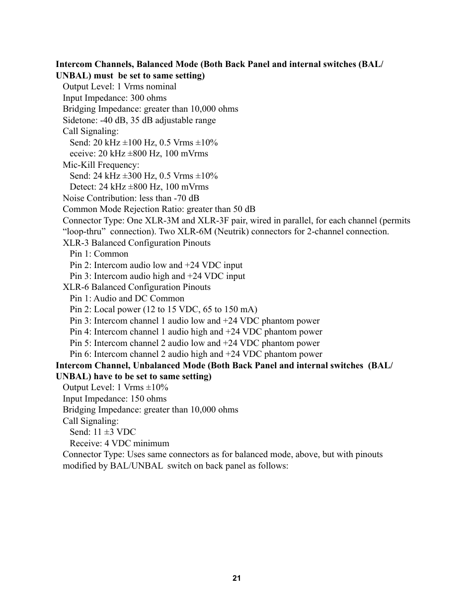 Telex MS2002 User Manual | Page 21 / 24