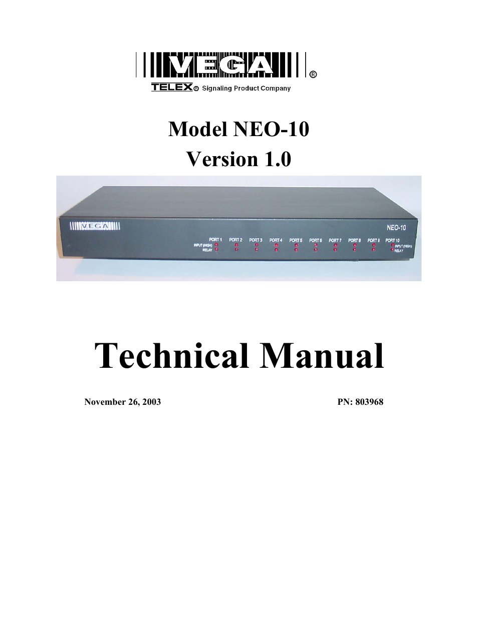 Telex NEO-10 User Manual | 26 pages