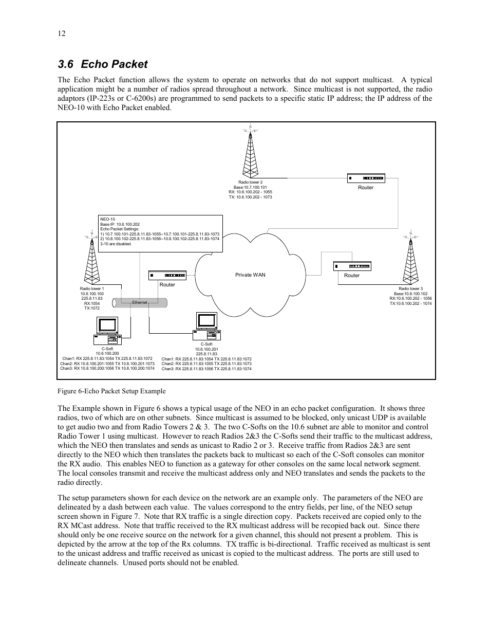 6 echo packet, Figure 6-echo packet setup example | Telex NEO-10 User Manual | Page 12 / 26