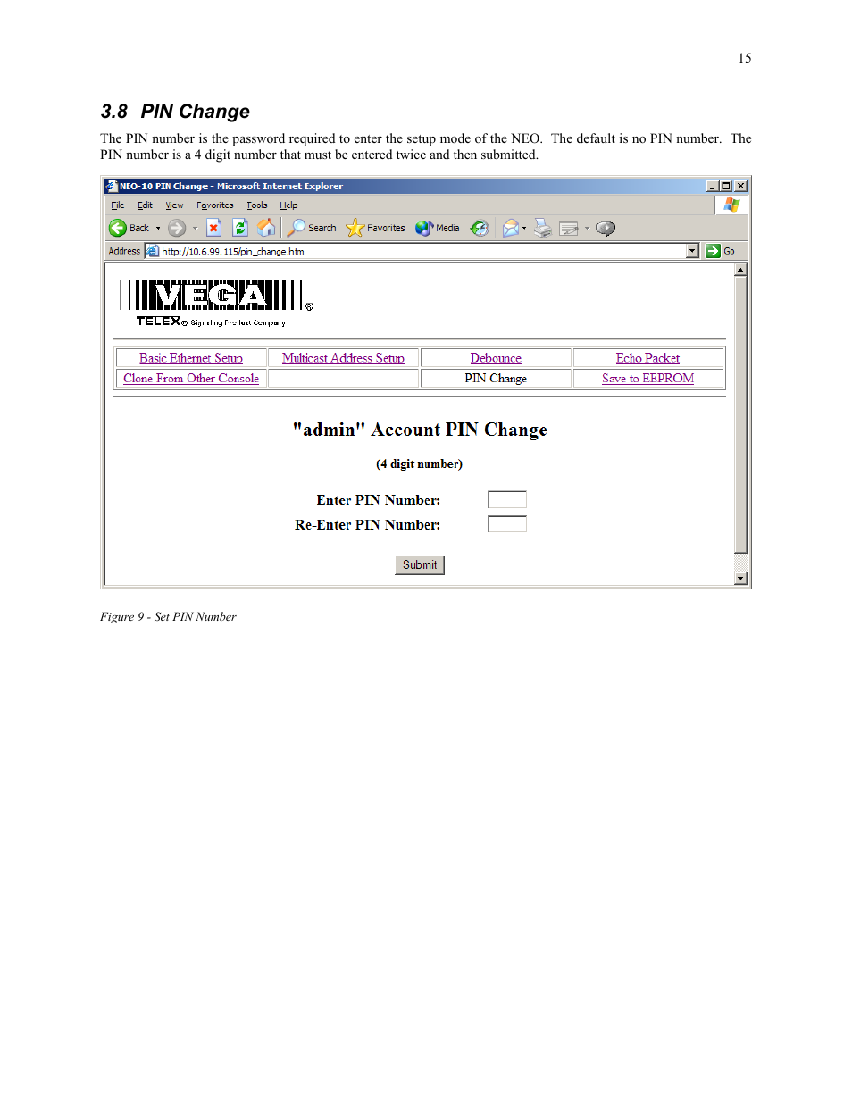 8 pin change | Telex NEO-10 User Manual | Page 15 / 26