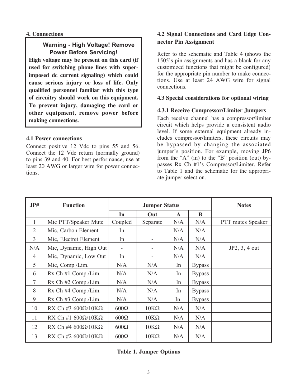 Telex 1505 User Manual | Page 4 / 17