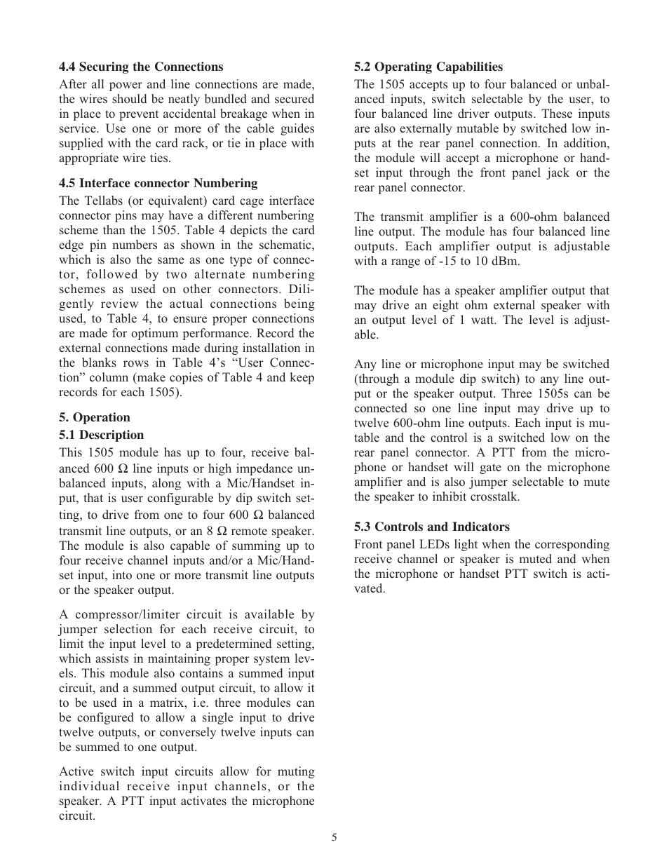 Telex 1505 User Manual | Page 6 / 17