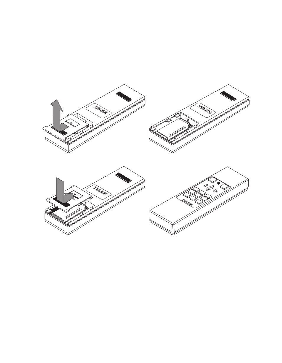 Remote control battery, Slide the battery cover back and lift out | Telex FIREFLY P350 User Manual | Page 16 / 40