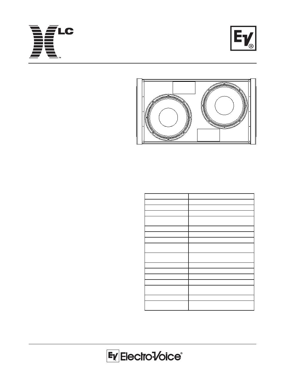 Telex XLC-215 User Manual | 2 pages