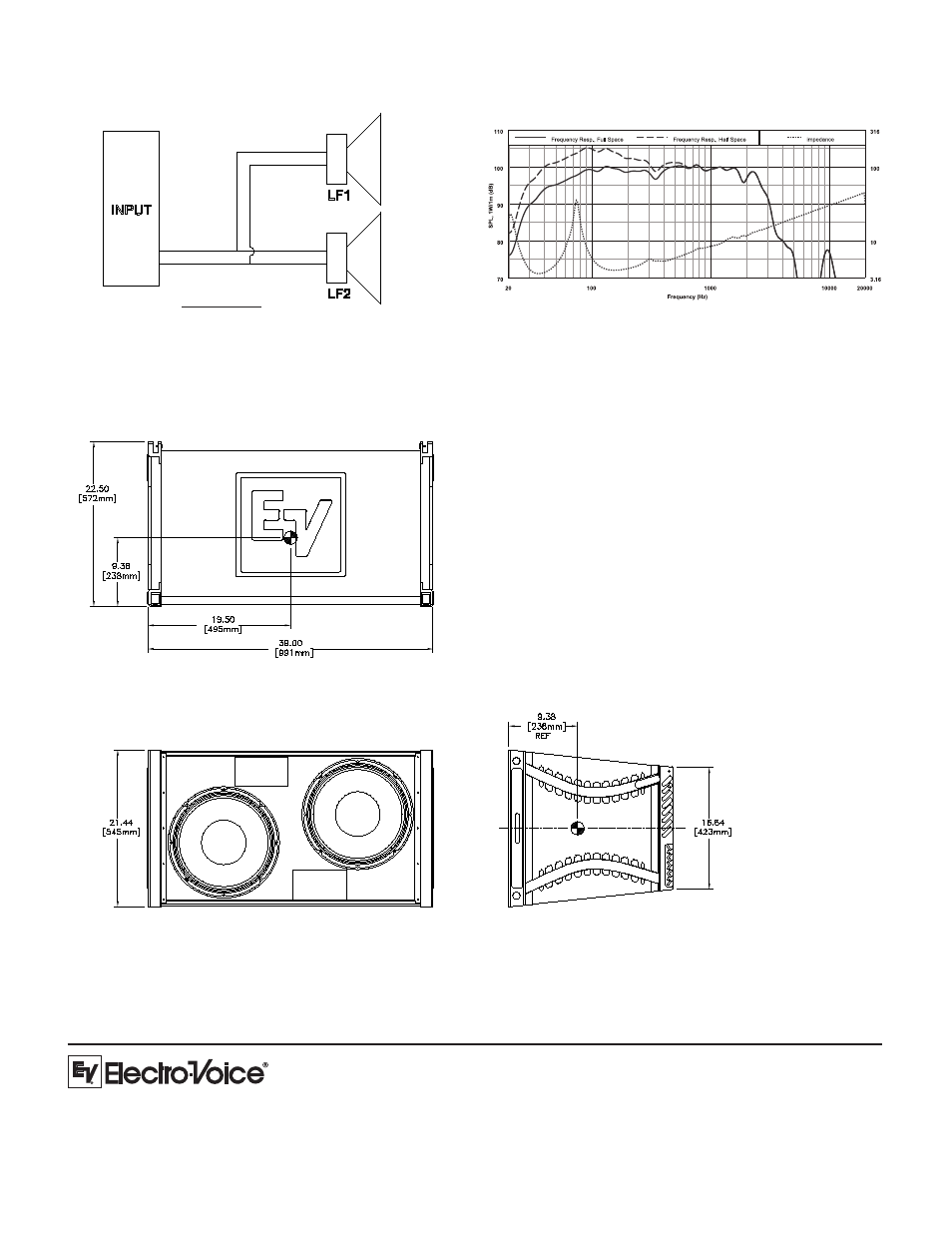 Side front top | Telex XLC-215 User Manual | Page 2 / 2