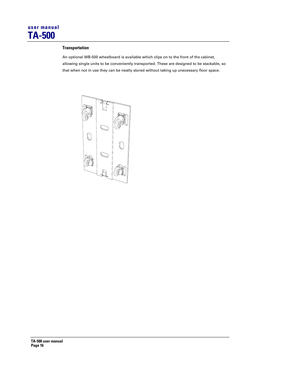 Ta-500 | Turbosound TA-500DP User Manual | Page 16 / 73