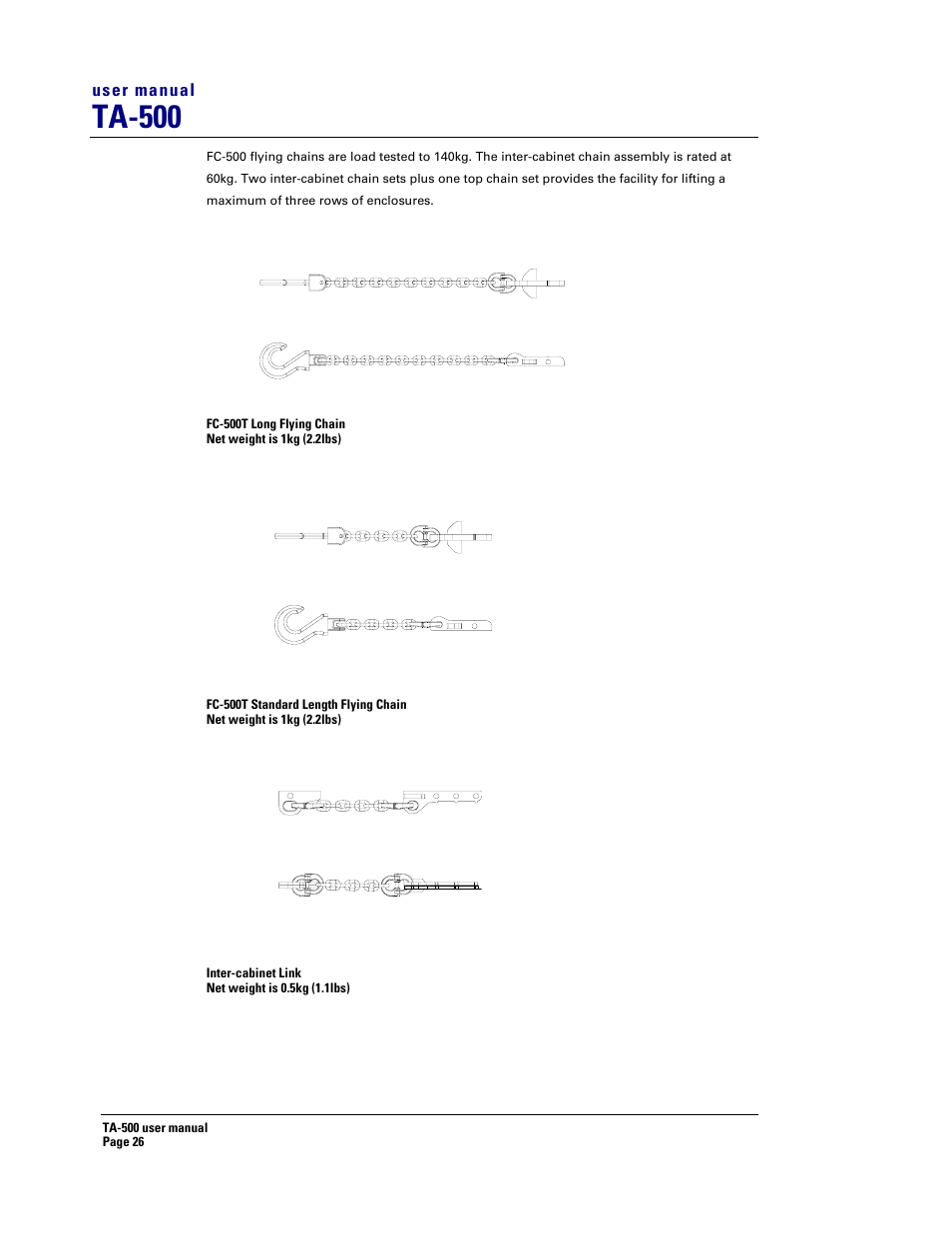 Ta-500 | Turbosound TA-500DP User Manual | Page 26 / 73