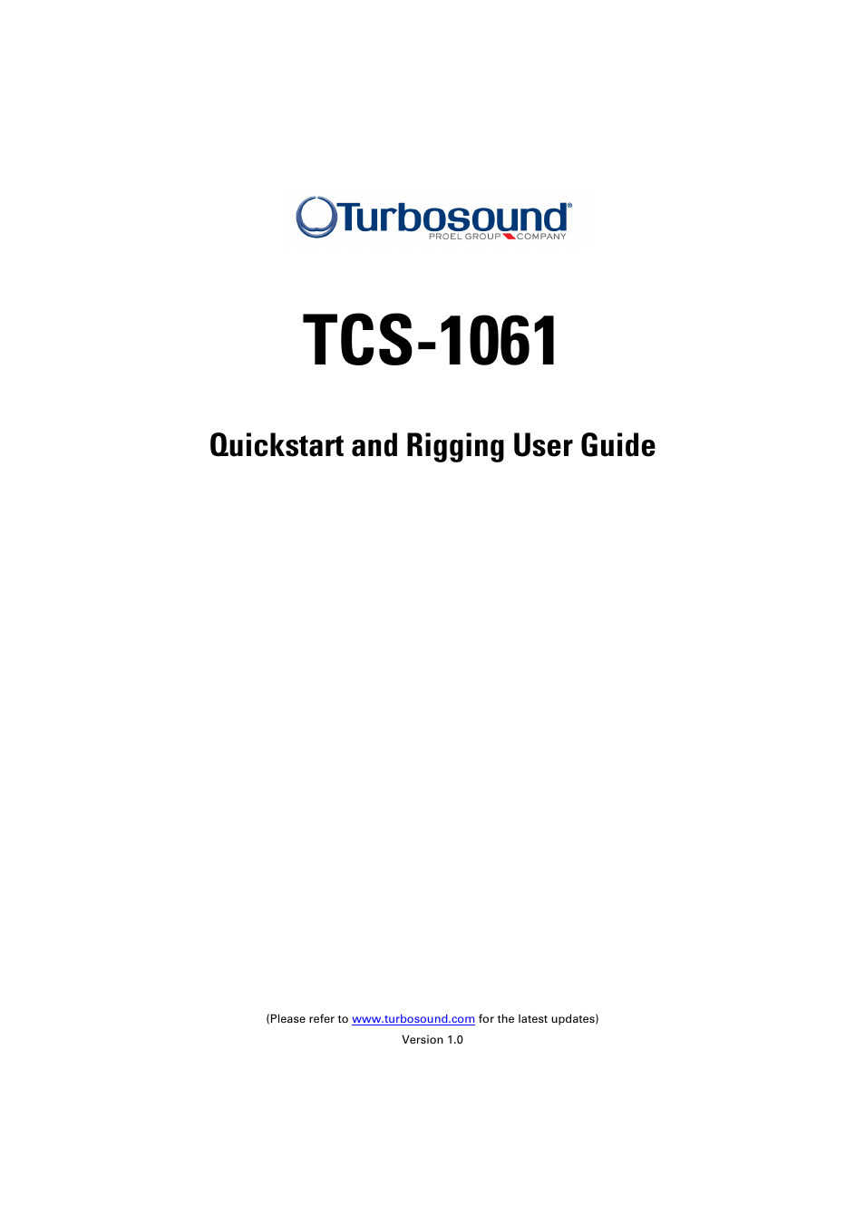 Turbosound TCS-1061 User Manual | 6 pages