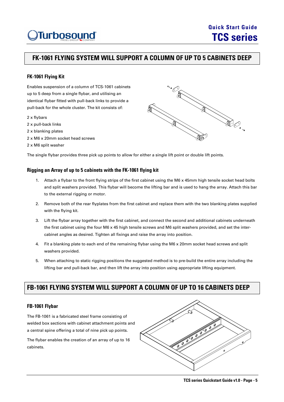 Tcs series | Turbosound TCS-1061 User Manual | Page 5 / 6