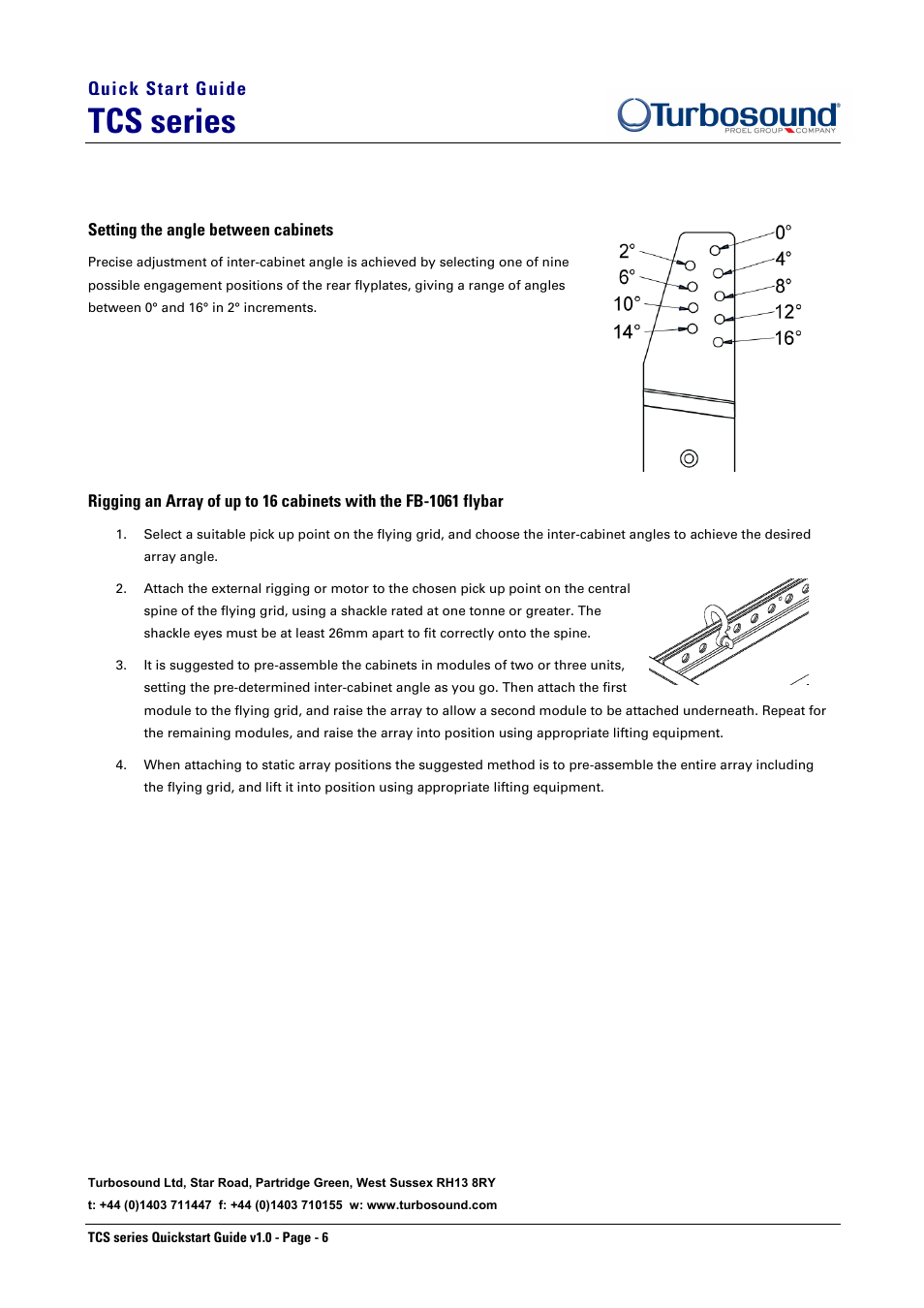 Tcs series | Turbosound TCS-1061 User Manual | Page 6 / 6