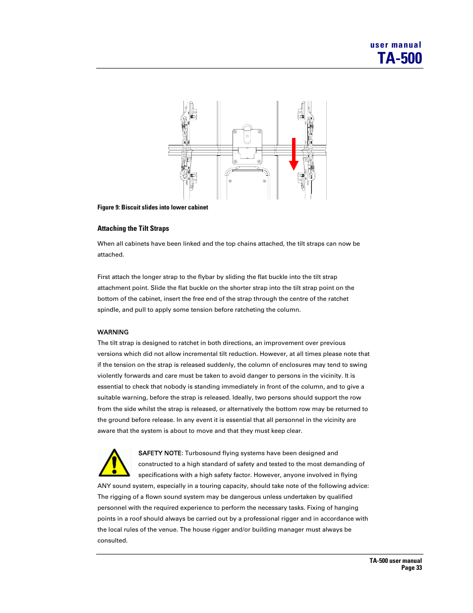 Ta-500 | Turbosound ASPECT TA-500 SYSTEM TA-500HDP User Manual | Page 33 / 73