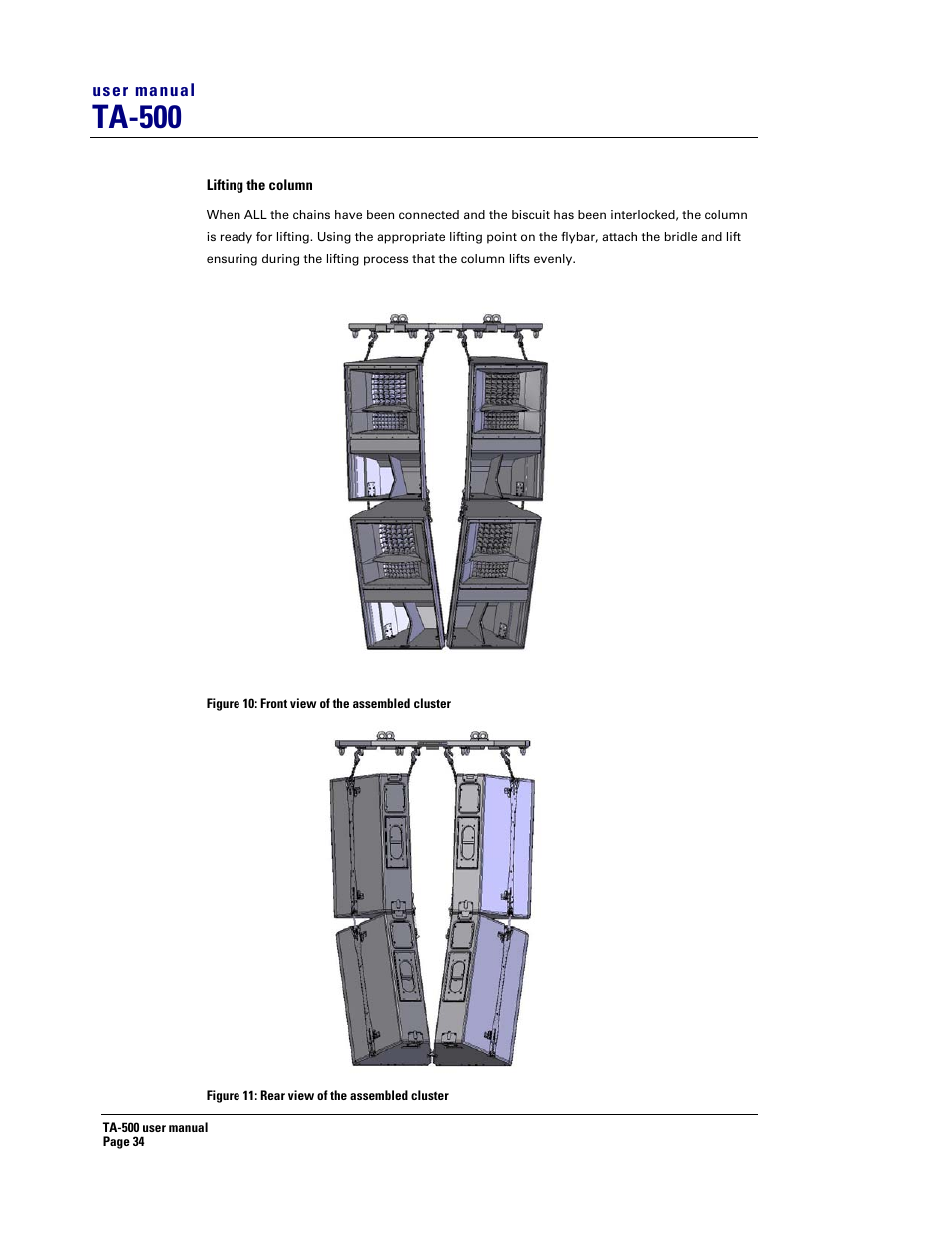 Ta-500 | Turbosound ASPECT TA-500 SYSTEM TA-500HDP User Manual | Page 34 / 73