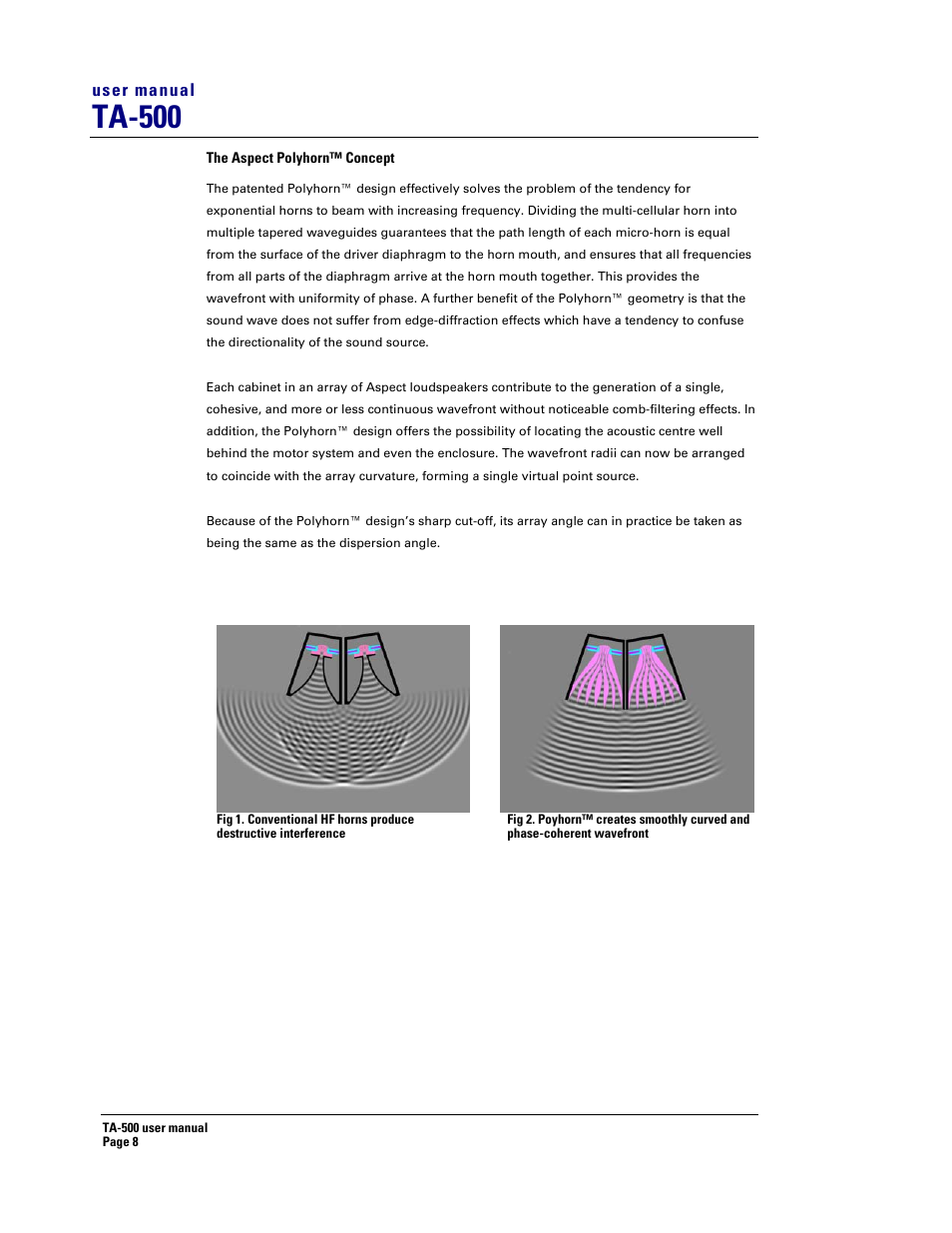 Ta-500 | Turbosound ASPECT TA-500 SYSTEM TA-500HDP User Manual | Page 8 / 73