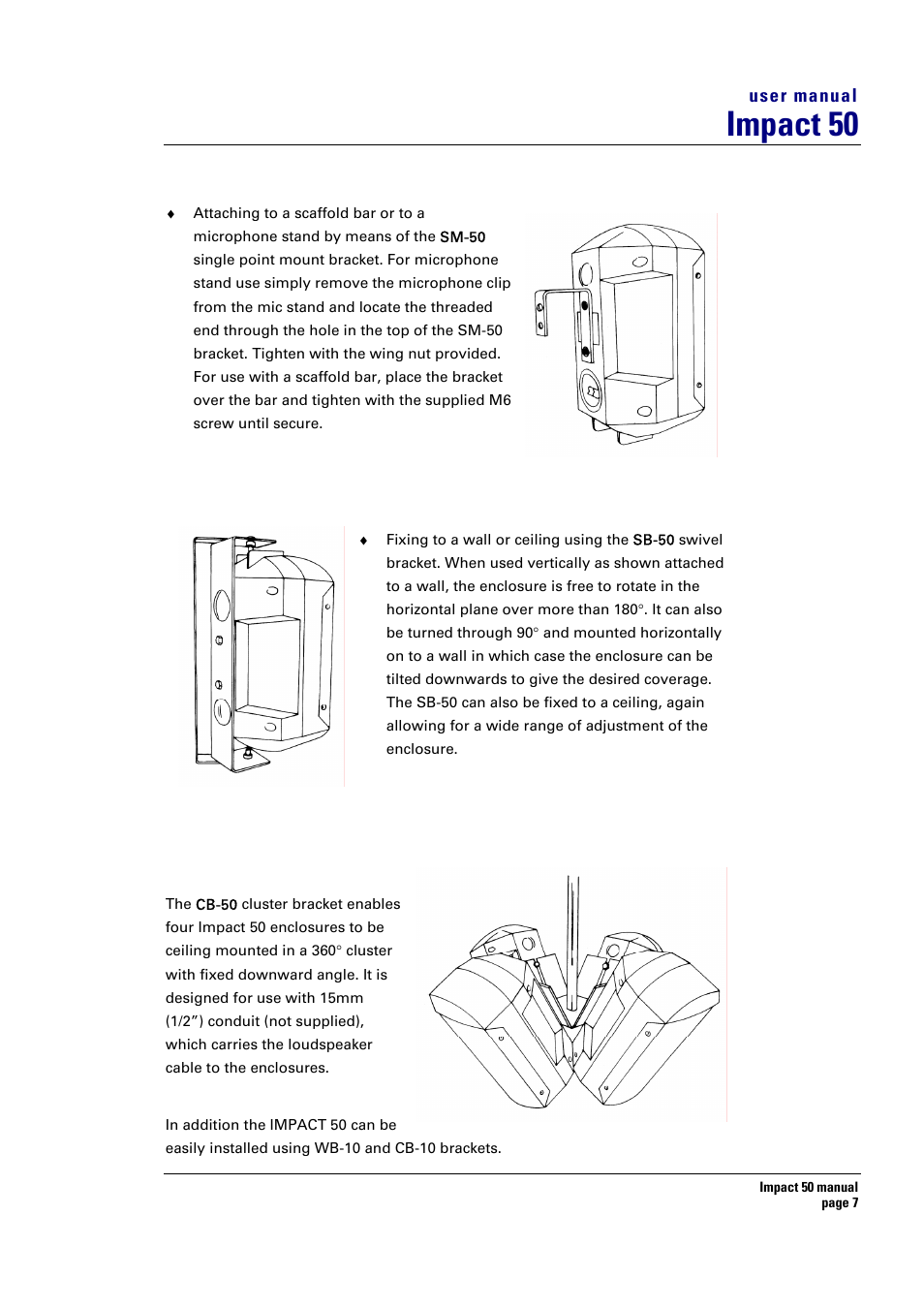 Impact 50 | Turbosound 50T User Manual | Page 7 / 13