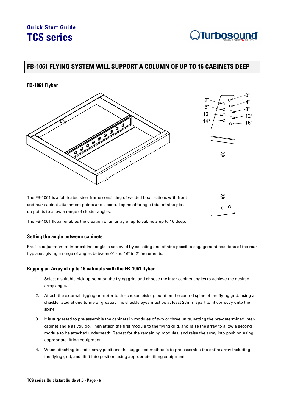 Tcs series | Turbosound QIUCKSTAR AND RIGGING TCS-1061 User Manual | Page 6 / 8
