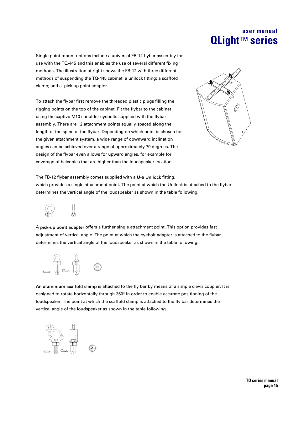 Qlight ™ series | Turbosound TQ-115 User Manual | Page 15 / 29