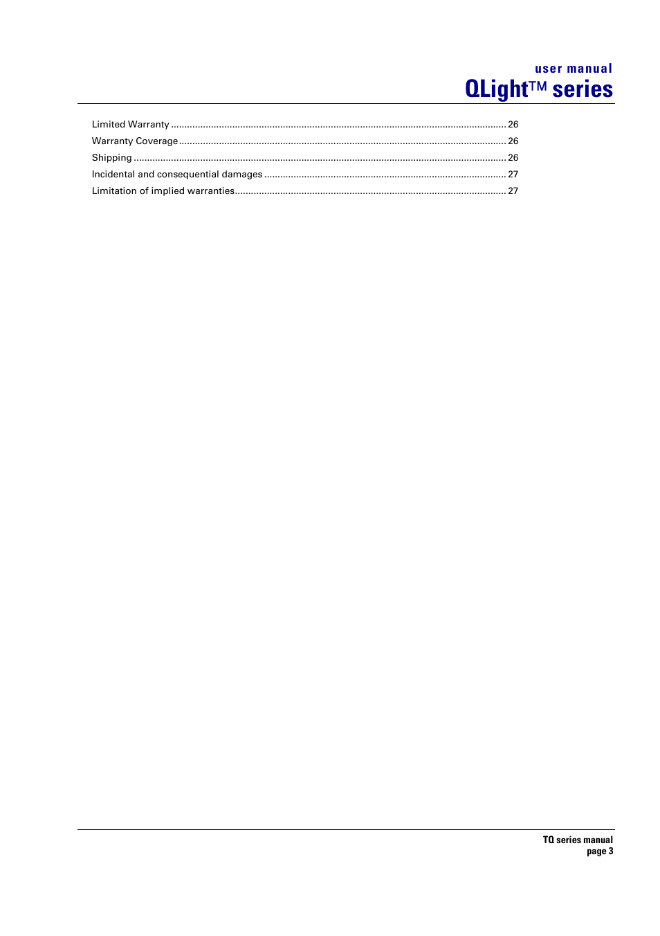 Qlight ™ series | Turbosound TQ-115 User Manual | Page 3 / 29