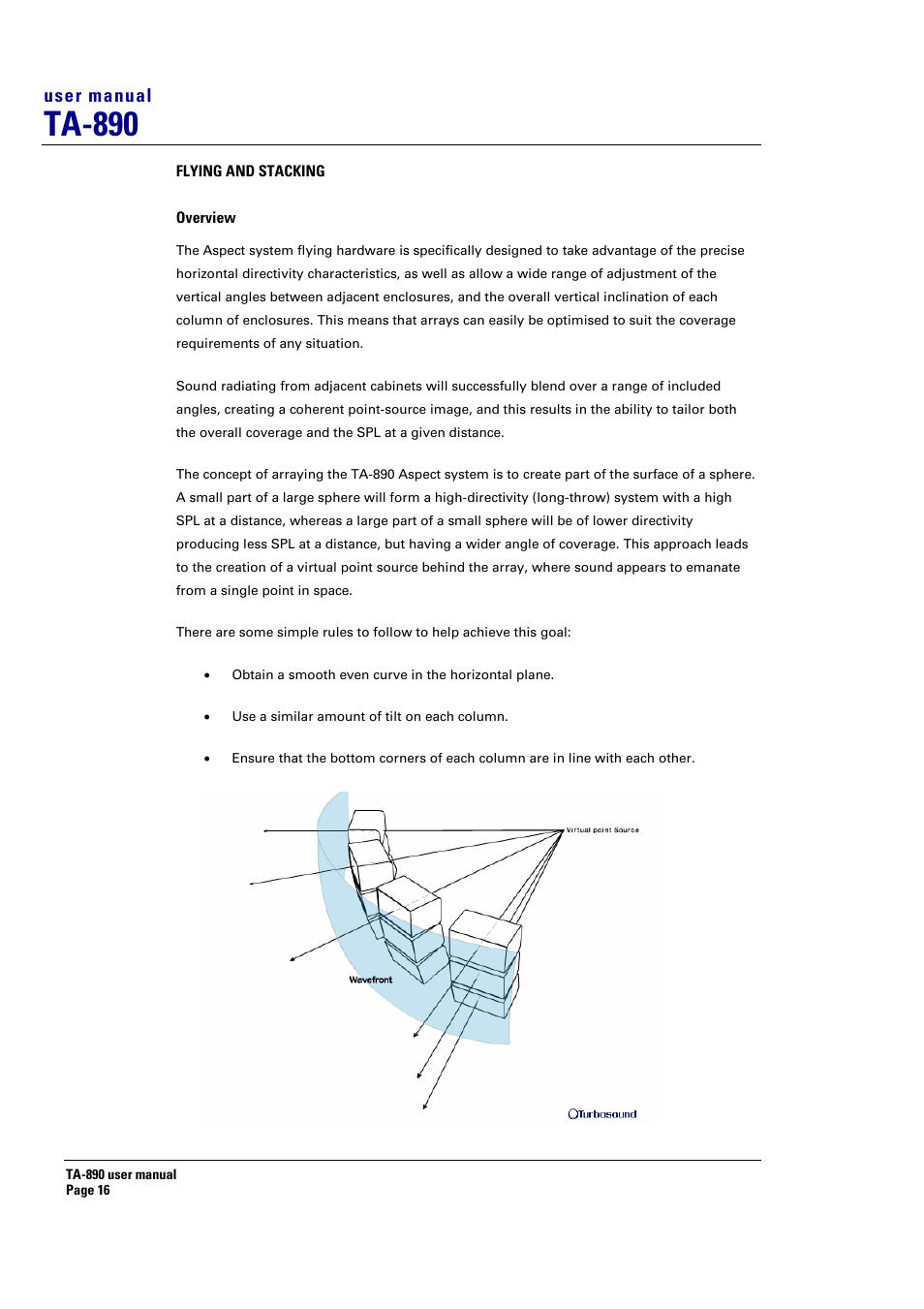 Ta-890, User manual | Turbosound LMS-D6 User Manual | Page 16 / 95