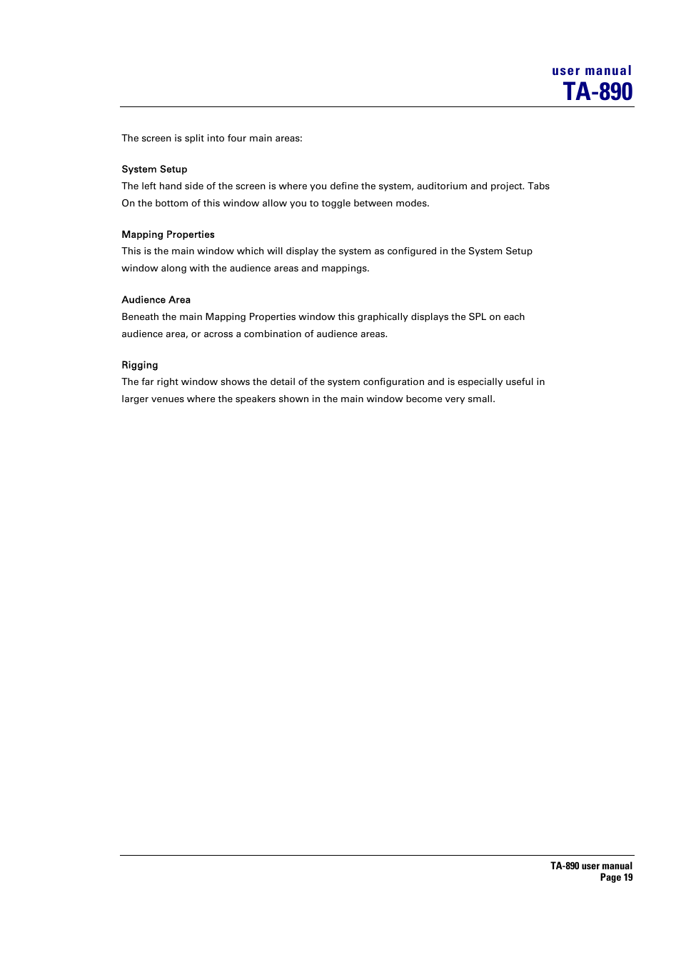 Ta-890 | Turbosound LMS-D6 User Manual | Page 19 / 95