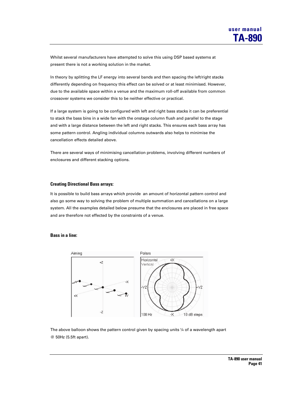 Ta-890, User manual | Turbosound LMS-D6 User Manual | Page 41 / 95