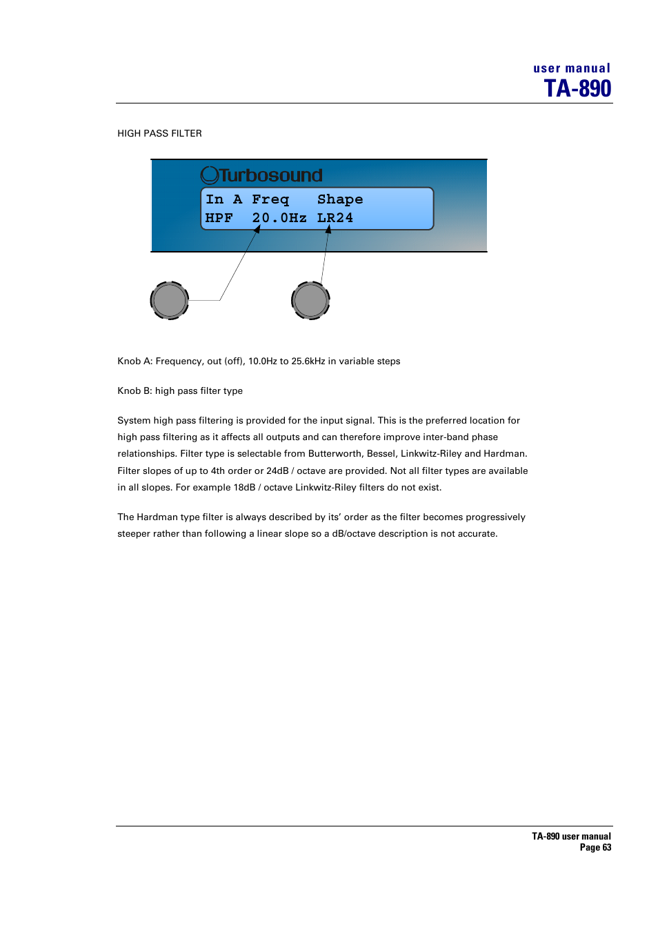 Ta-890 | Turbosound LMS-D6 User Manual | Page 63 / 95