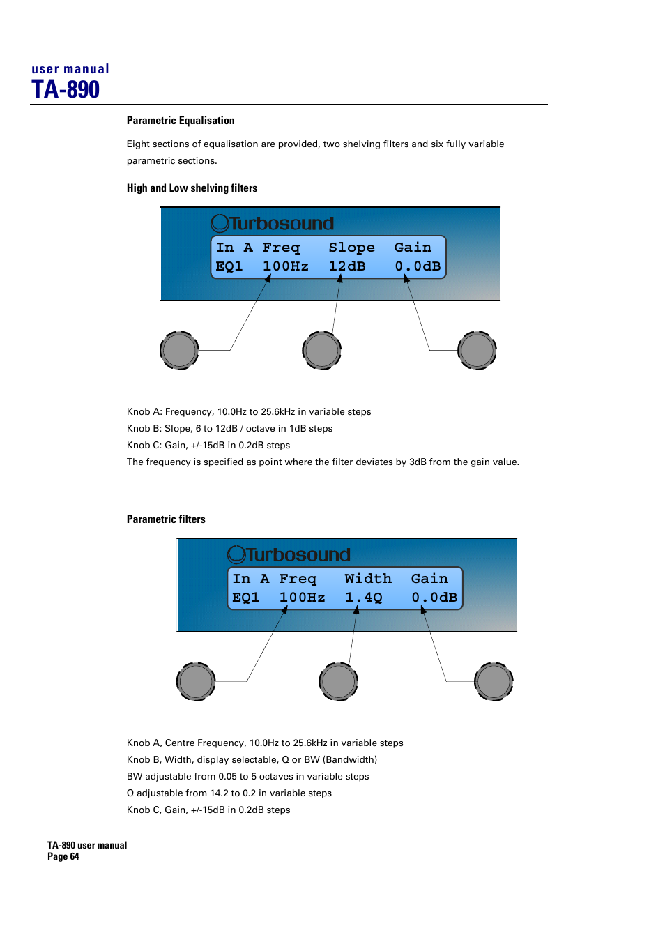Ta-890 | Turbosound LMS-D6 User Manual | Page 64 / 95